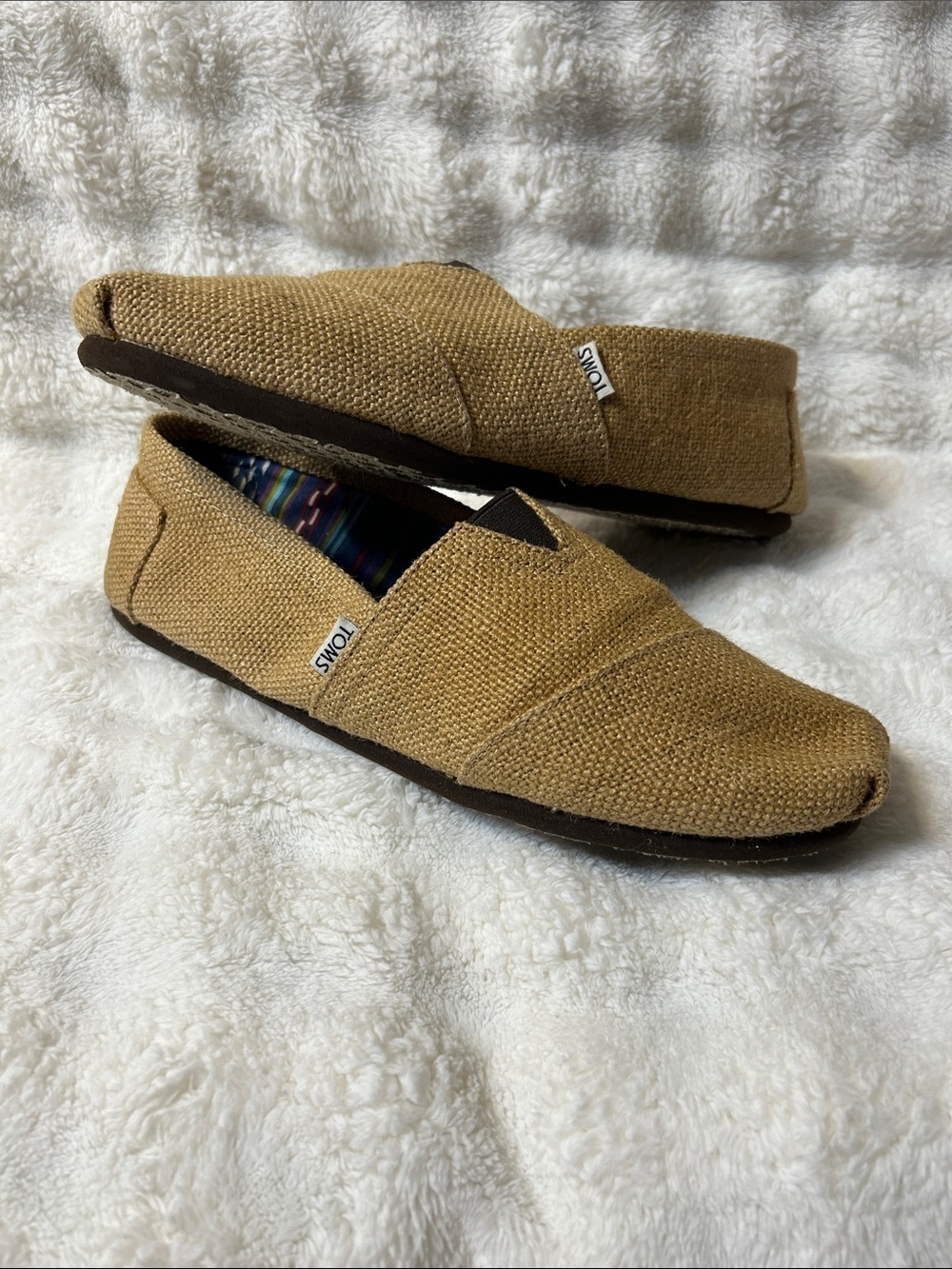 Toms Men's Slip-On Loafers in Tan Canvas